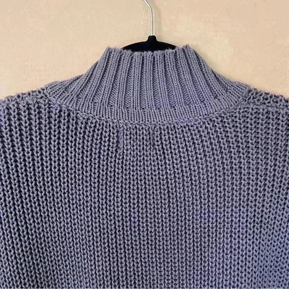 Pure Handknit 100% Cotton Loose Knit Sleeveless Oversize Zip Cardigan Size M/L - Picture 8 of 13